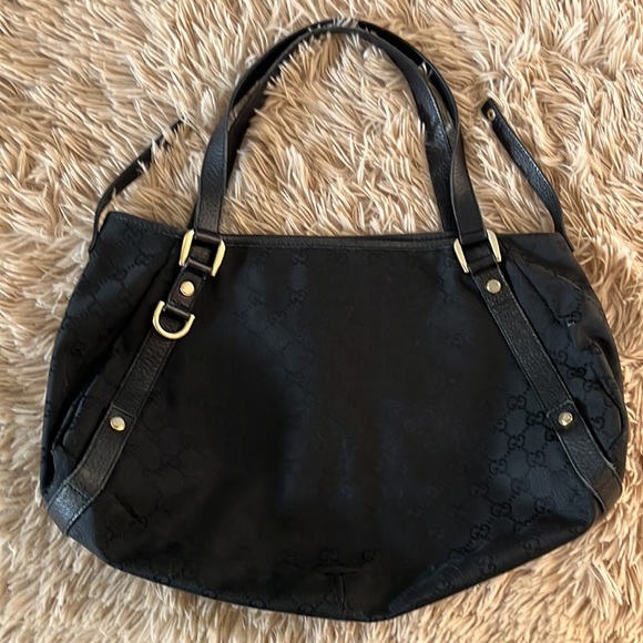 Auth GUCCI Black GG Canvas Abbey D-Ring Shoulder Bag - Picture 5 of 16